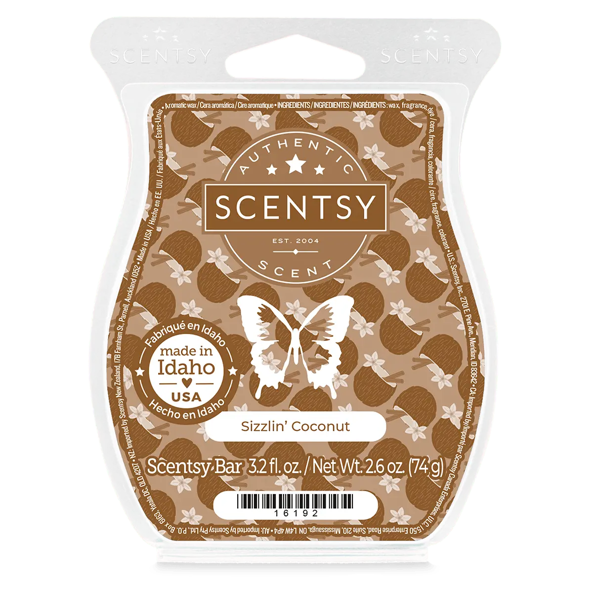 Sizzlin' Coconut Scentsy Bar