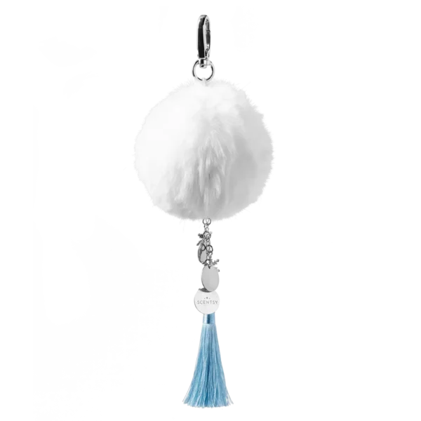 Snowball Scentsy Bag Charm Clip with Polar Bear Hug