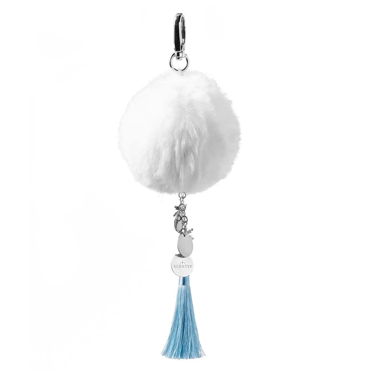 Snowball Scentsy Bag Charm Clip with Polar Bear Hug