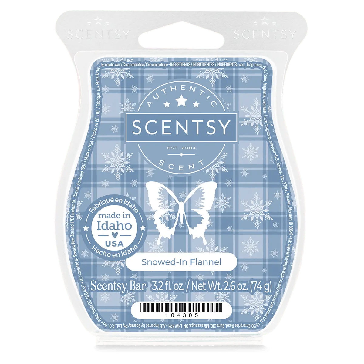 Snowed in Flannel Scentsy Wax Bar