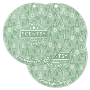 Snowflakes & Sage Scentsy Scent Circle 3 Pack | December 2024
