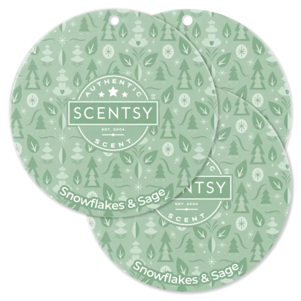 Snowflakes & Sage Scentsy Scent Circle 3 Pack