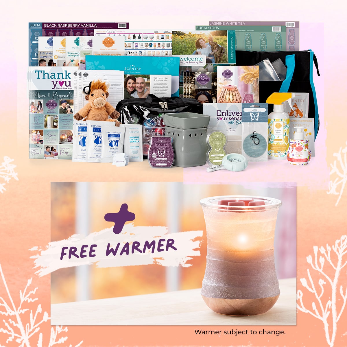 Join Scentsy In September 2021 - Get A Free $55 Palette Scentsy Warmer With Starter Kit Starter Kit September 2021 promo