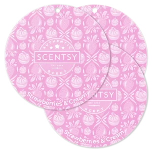 Strawberries & Cream Scentsy Scent Circle 3 Pack | March 2025