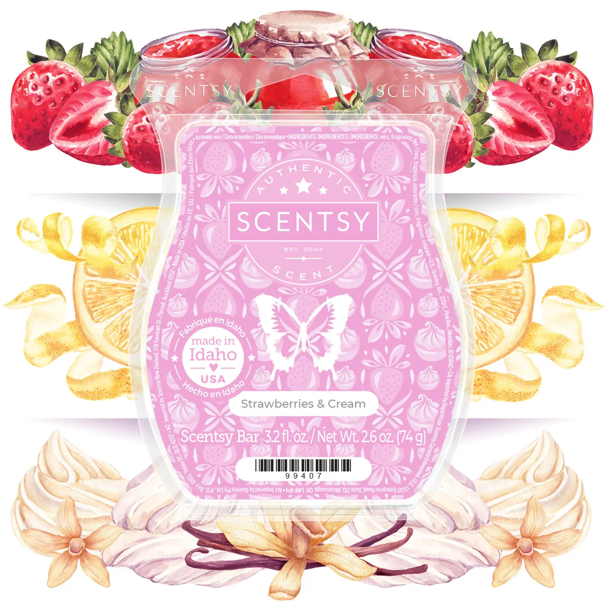Scentsy March 2025 Warmer of the Month - Curious Cottontail + Strawberries & Cream
