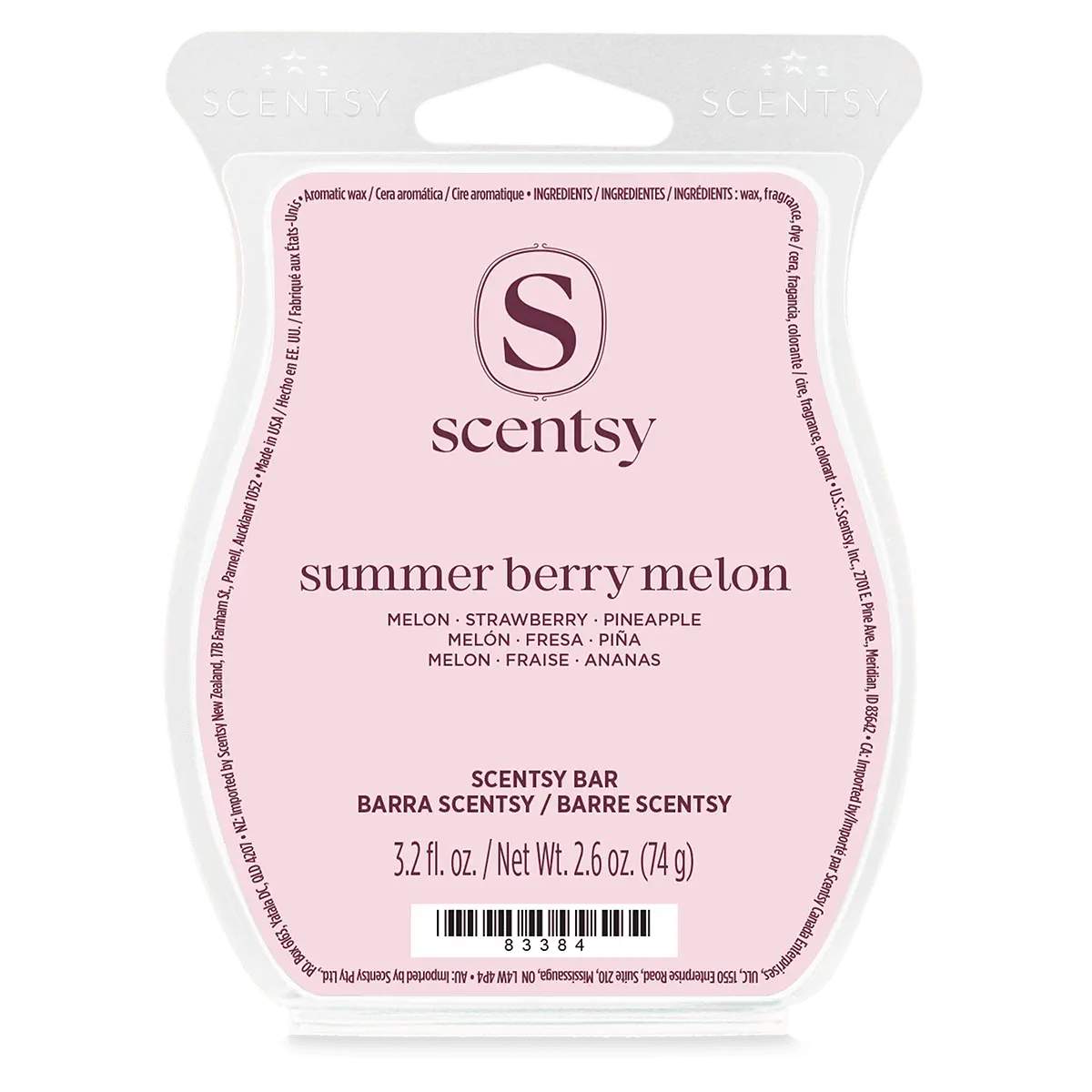 Summer Berry Melon Scentsy Bar Summer Berry Melon Scentsy Wax Bar