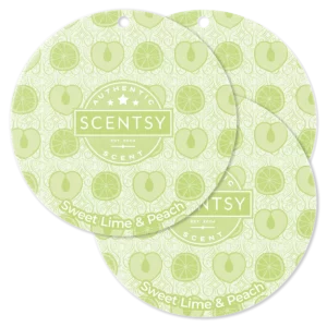 Sweet Lime & Peach Scentsy Scent Circle 3 Pack
