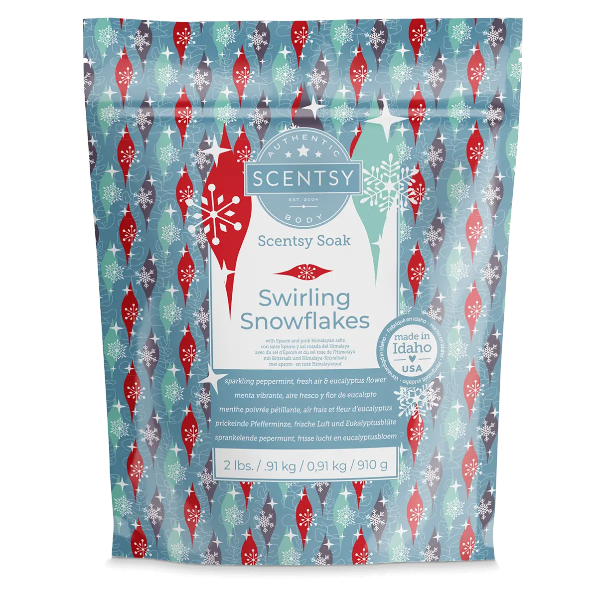 Swirling Snowflakes Scentsy Bath Soak & Body Care Bundle