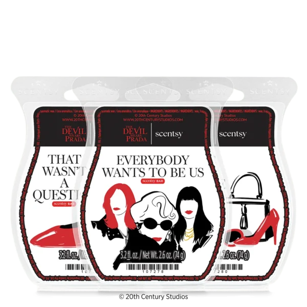 The Devil Wears Prada – Scentsy Wax Collection Group Shot The Devil Wears Prada Scentsy Bar Wax Collection