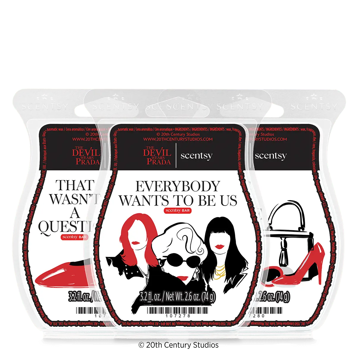 The Devil Wears Prada – Scentsy Wax Collection Group Shot The Devil Wears Prada Scentsy Bar Wax Collection