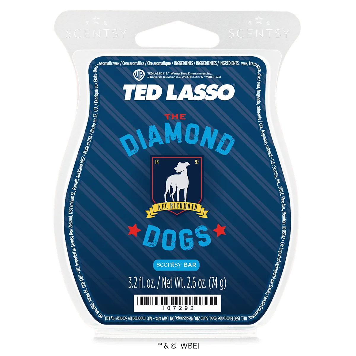 The Diamond Dogs - Scentsy Bar 2 Ted Lasso™: The Diamond Dogs Scentsy Wax Bar