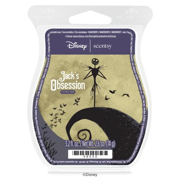 The Nightmare Before Christmas Jack’s Obsession - Scentsy Bar Jack's Obsession Scentsy Bar | Nightmare Before Christmas 2026