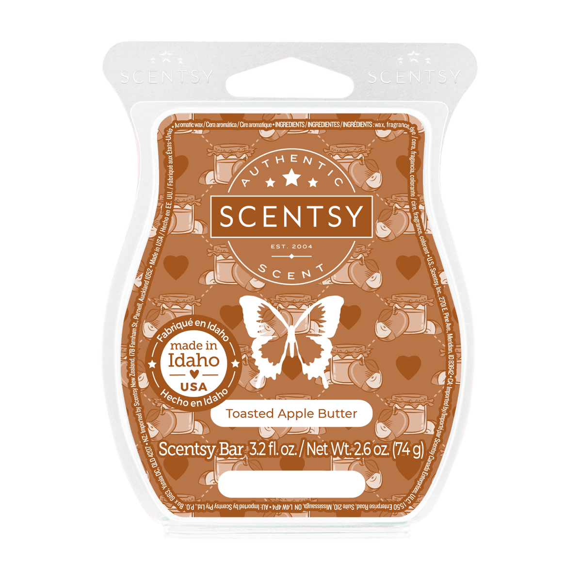 Toasted Apple Butter Scentsy Bar BBMB January 2024 Incandescent