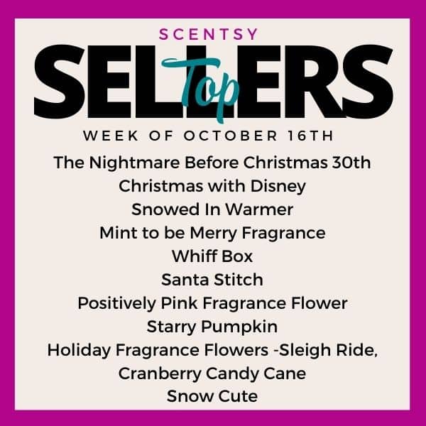 Scentsy Top Sellers - Week of 10/16/23