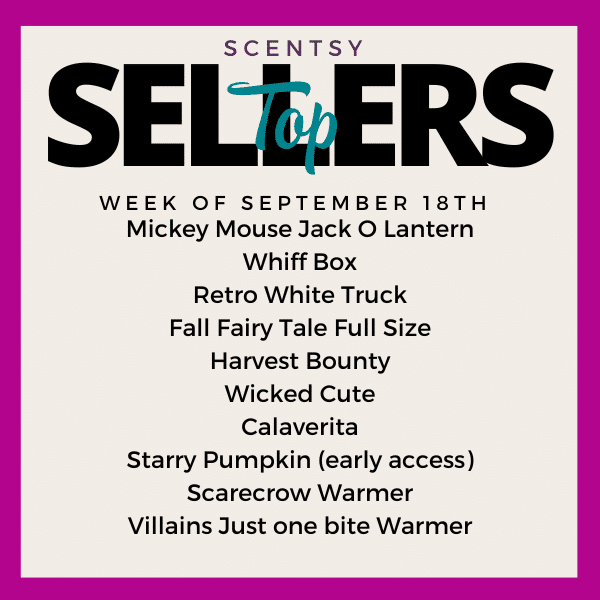 Scentsy Top Sellers - Week of 9/18/23