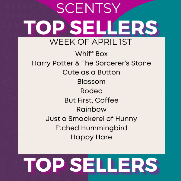 Scentsy Top Sellers - Week of April 1, 2024