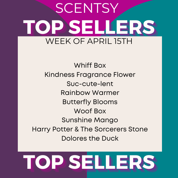 Scentsy Top Sellers - Week of April 15, 2024