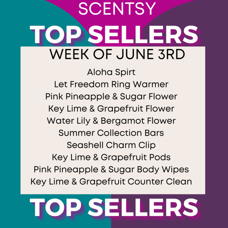 Scentsy Top Sellers - Week Of June 3, 2024 Scentsy Top Sellers - Week of June 3, 2024