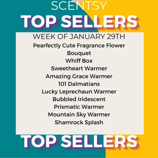 Scentsy Top Sellers - Week of January 29, 2024