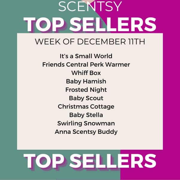 Scentsy Top Sellers - Week of 12/11/23