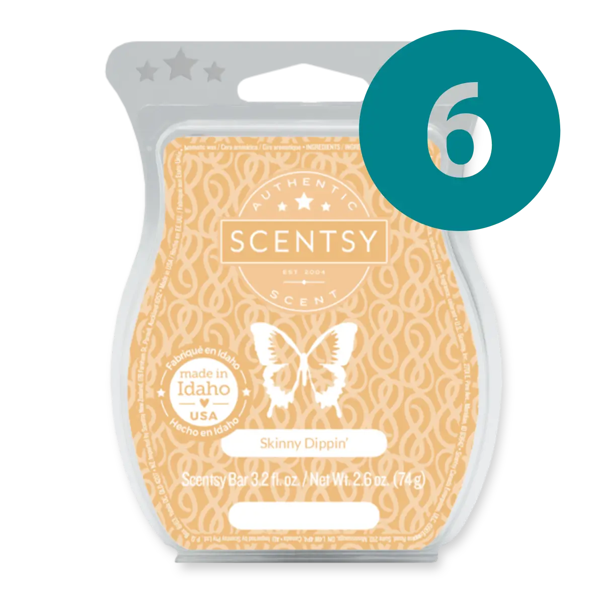 Skinny Dippin' Scentsy 6 Bar Wax Bundle