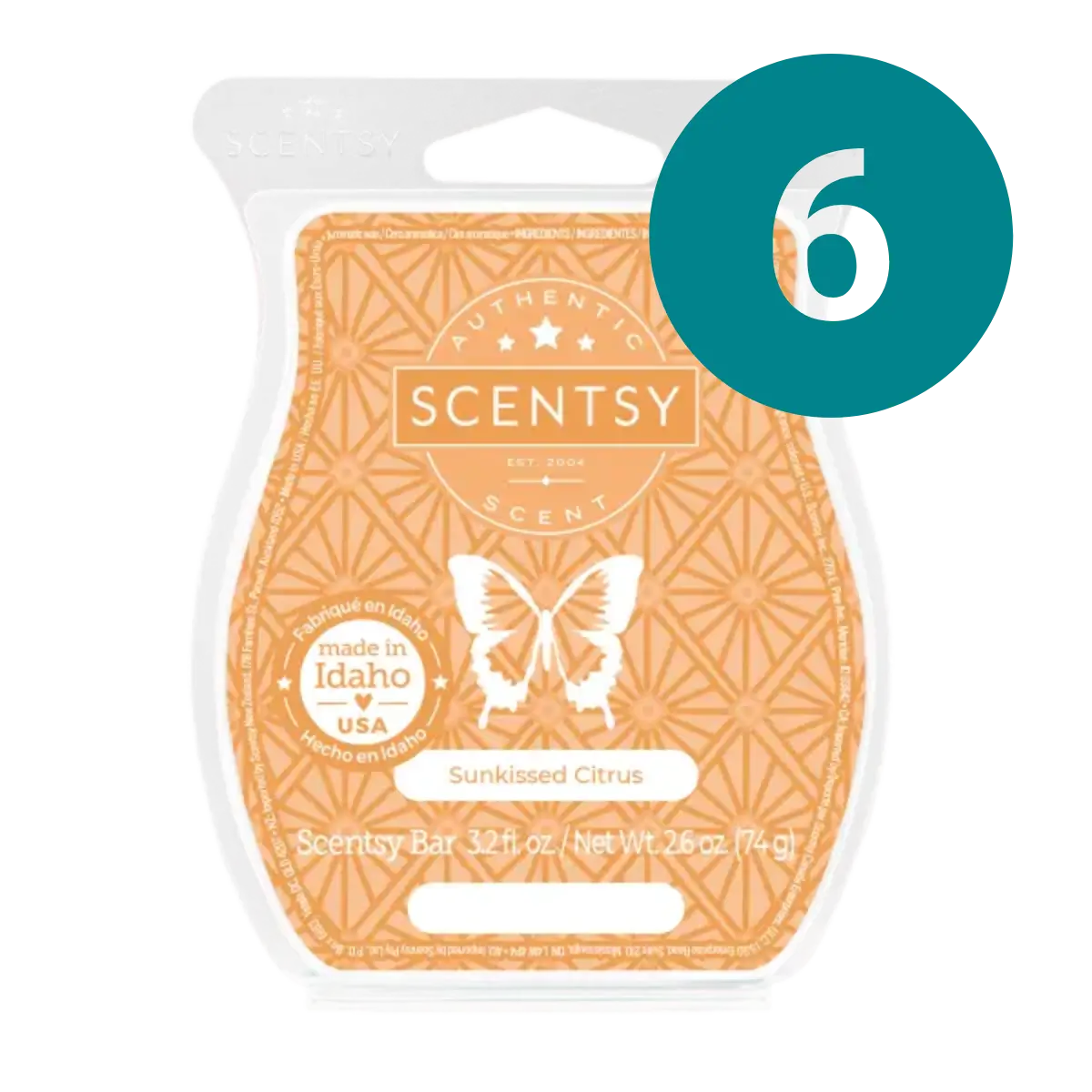Sunkissed Citrus Scentsy 6 Bar Wax Bundle