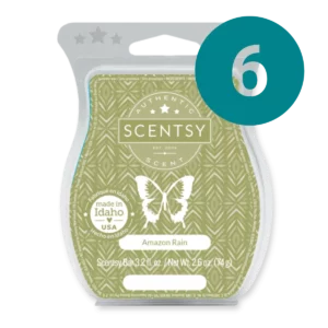 Amazon Rain 6 Scentsy Bar Wax Bundle