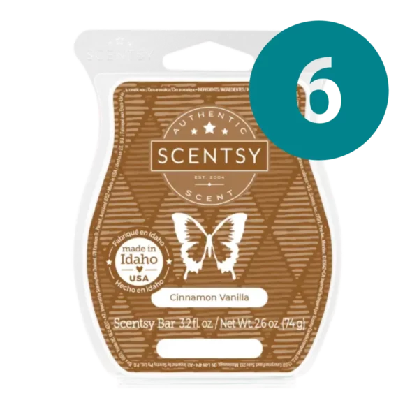 Cinnamon Vanilla Scentsy 6 Bar Wax Bundle