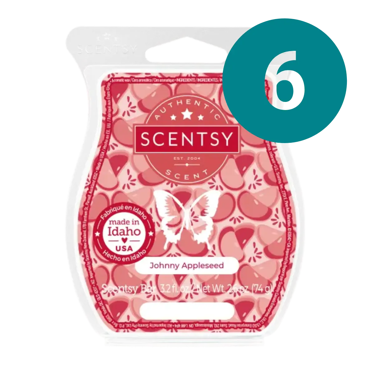 Johnny Appleseed Scentsy 6 Bar Wax Bundle