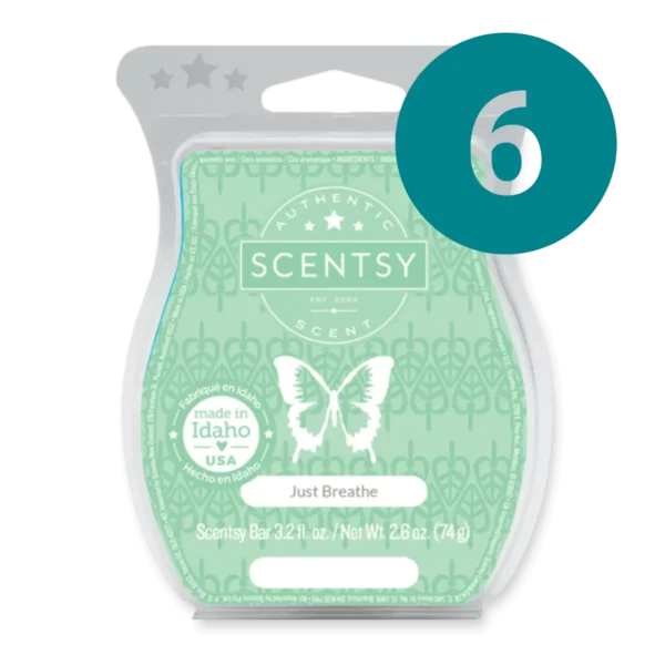 Just Breathe 6 Scentsy Bar Wax Bundle