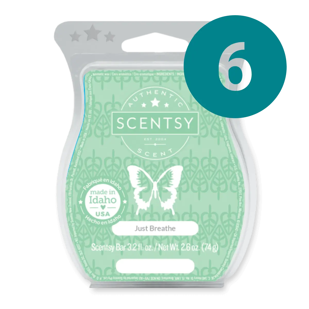 Just Breathe 6 Scentsy Bar Wax Bundle