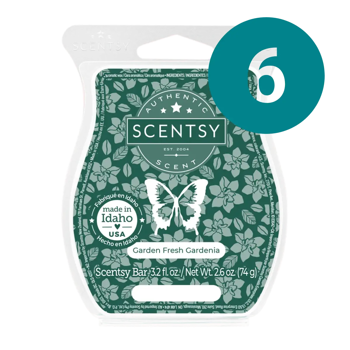 Garden Fresh Gardenia Scentsy 6 Bar Bundle