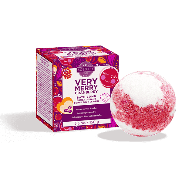 VERY MERRY CRANBERRY SCENTSY BATH BOMB
