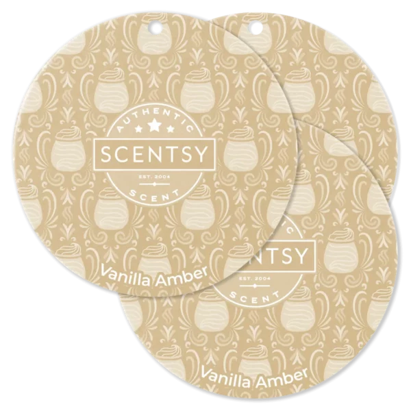 Vanilla Amber Scentsy Scent Circle 3 Pack Bundle