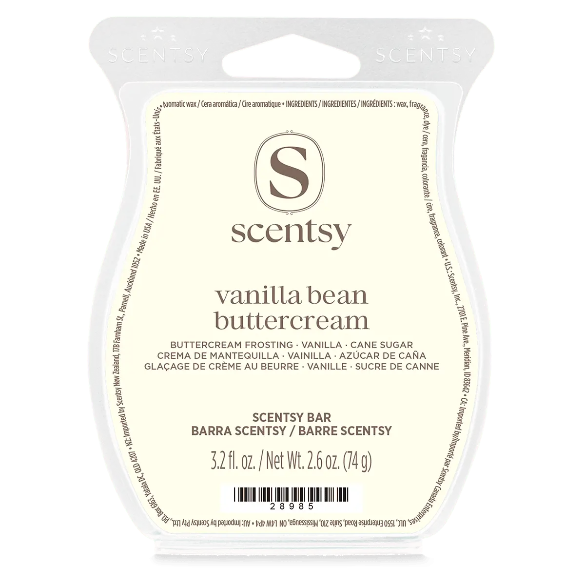 Vanilla Bean Buttercream Scentsy Bar (1) Vanilla Bean Buttercream Scentsy Wax Bar