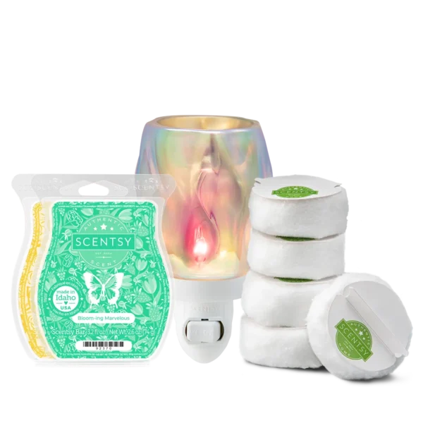 Bubbled Iridescent Mini Scentsy Warmer Bundle