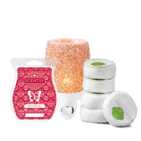 Glitter Rose Gold Mini Scentsy Warmer Bundle
