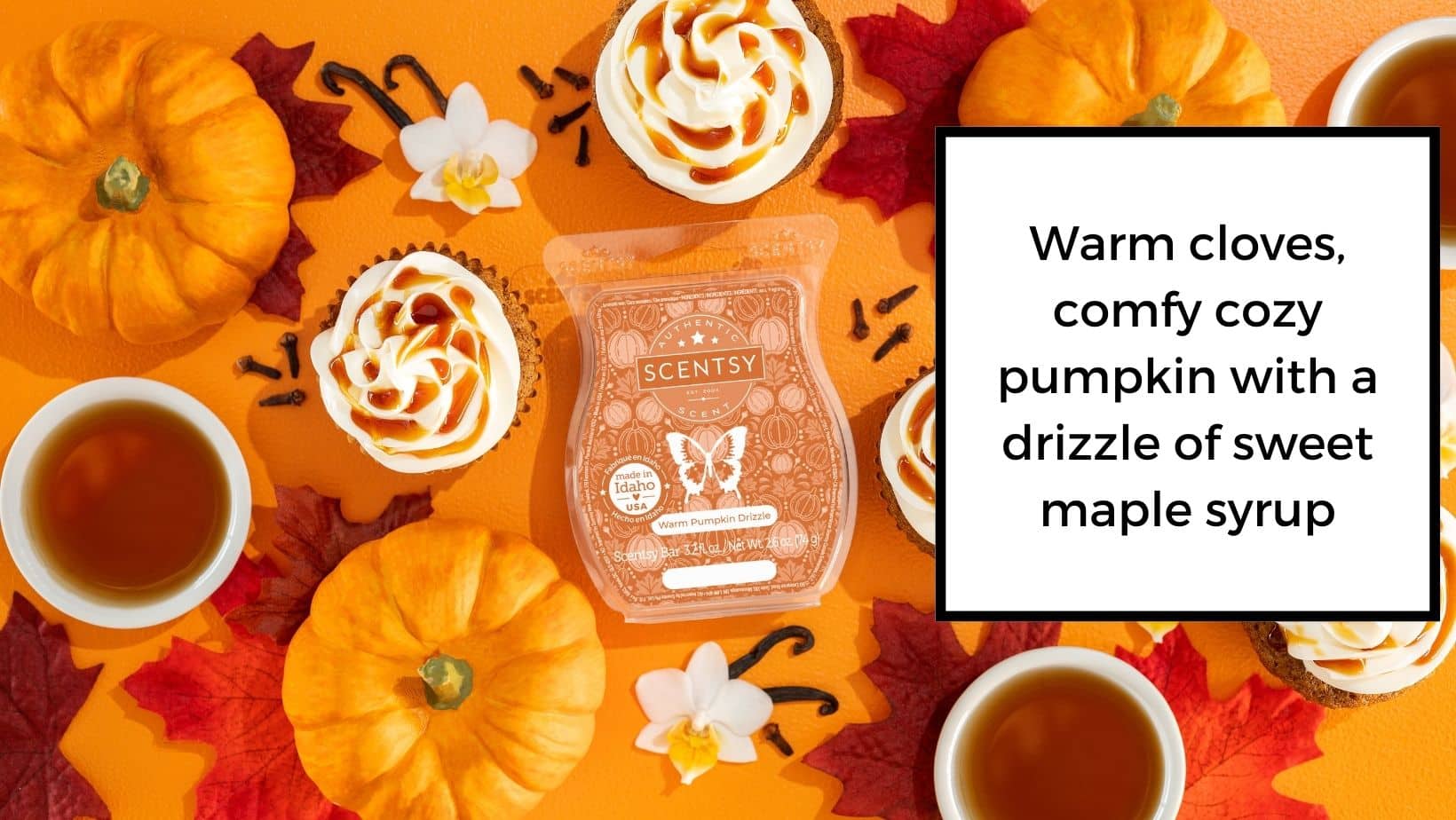 Warm Pumpkin Drizzle Scentsy Scent Circle October 2022 Incandescent