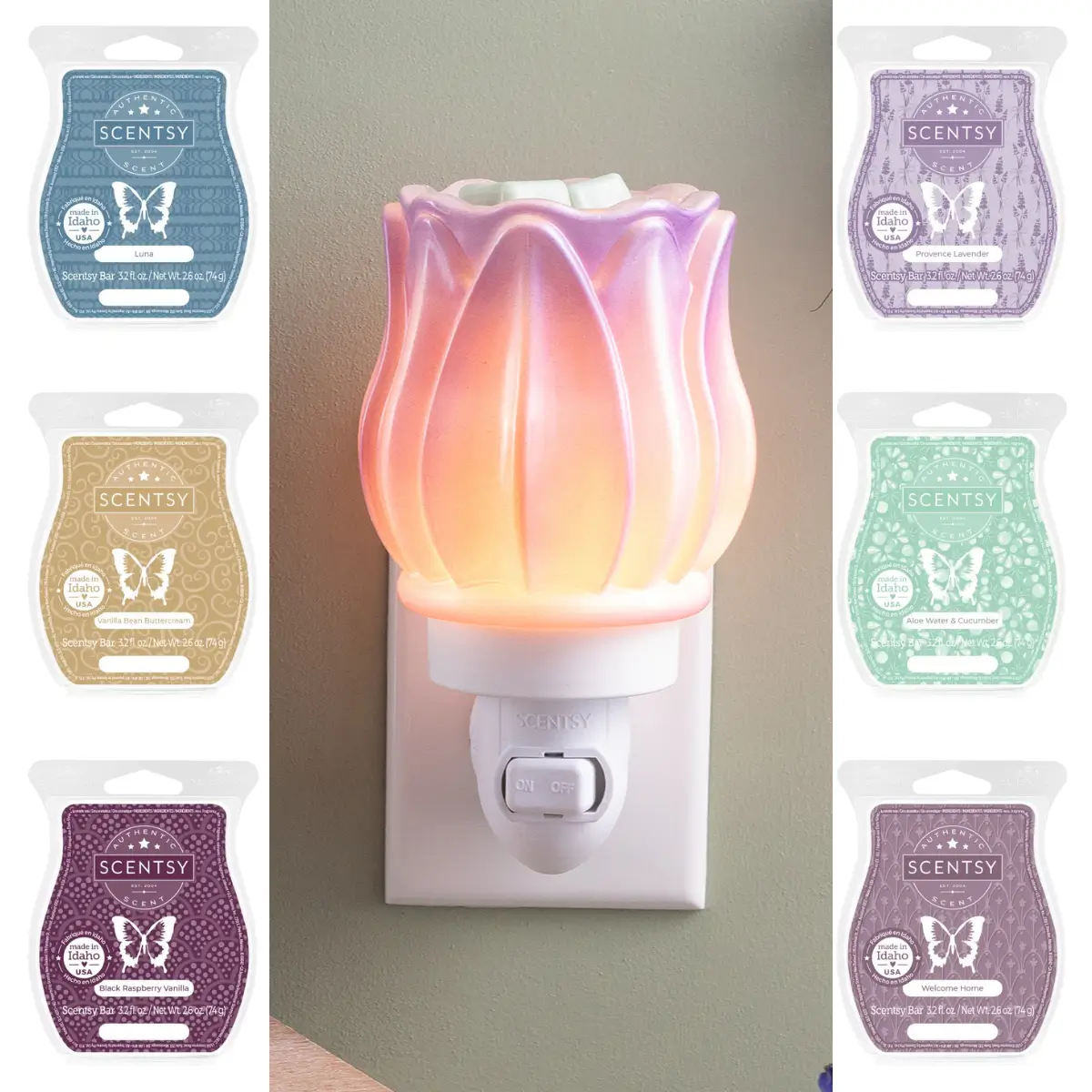 Prismatic Petal Mini Scentsy Warmer & Wax Bundle