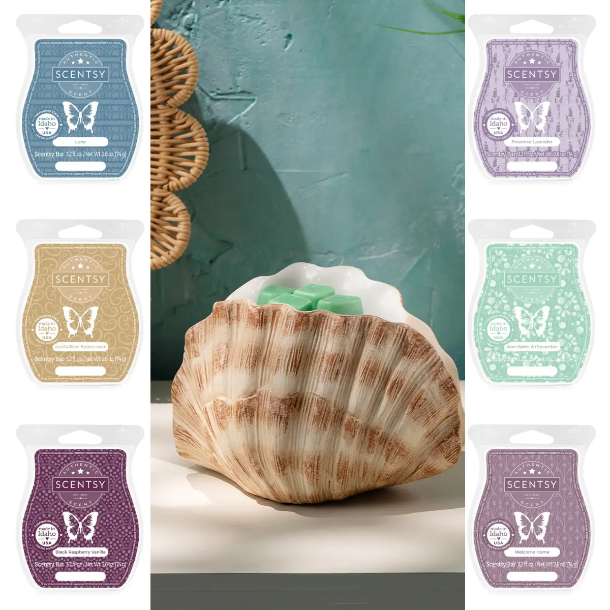 Seashell Scentsy Warmer & Wax Bundle