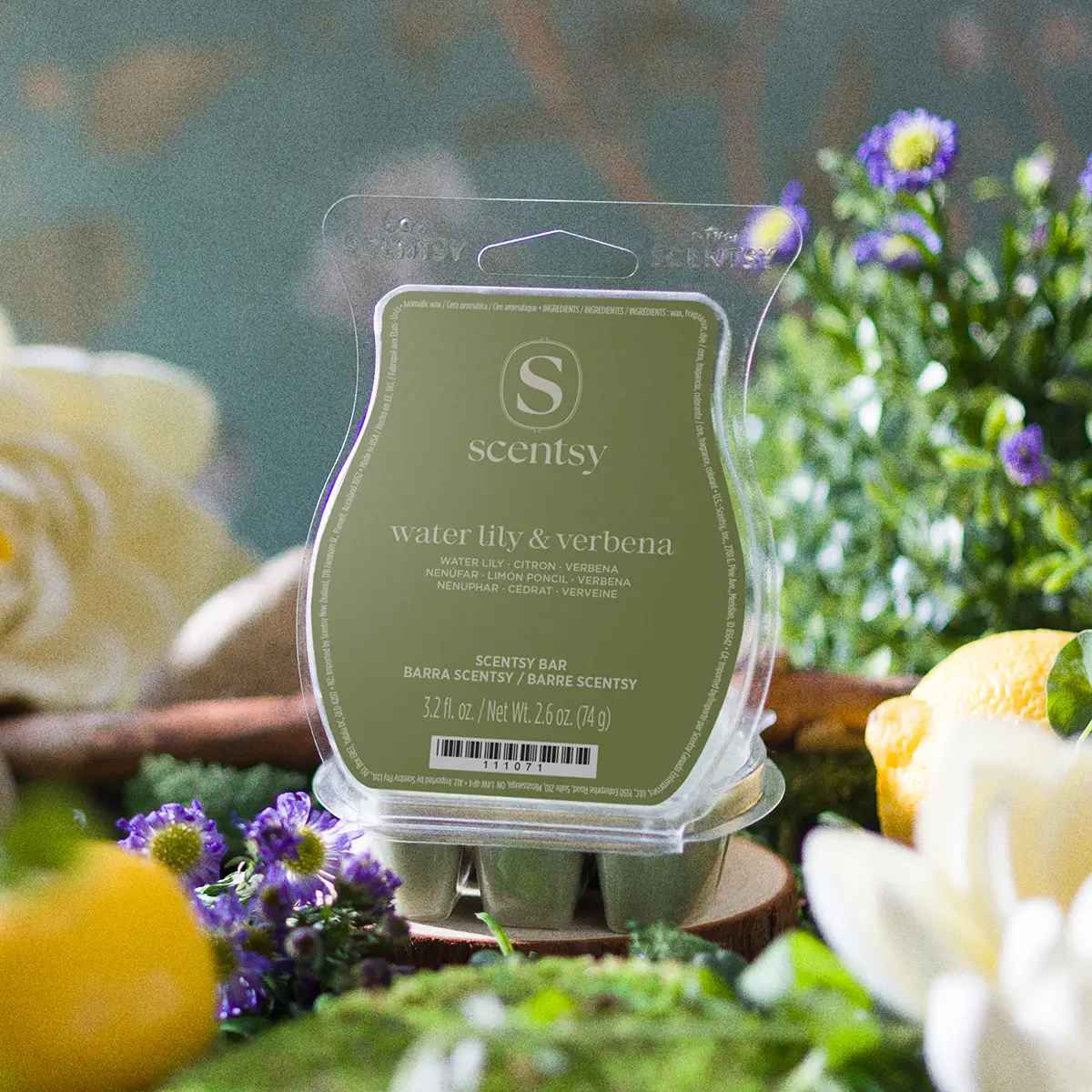 Water Lily &Amp; Verbena Scentsy Bar - Stylized 2 Water Lily & Verbena Scentsy Wax Bar - Garden Collection