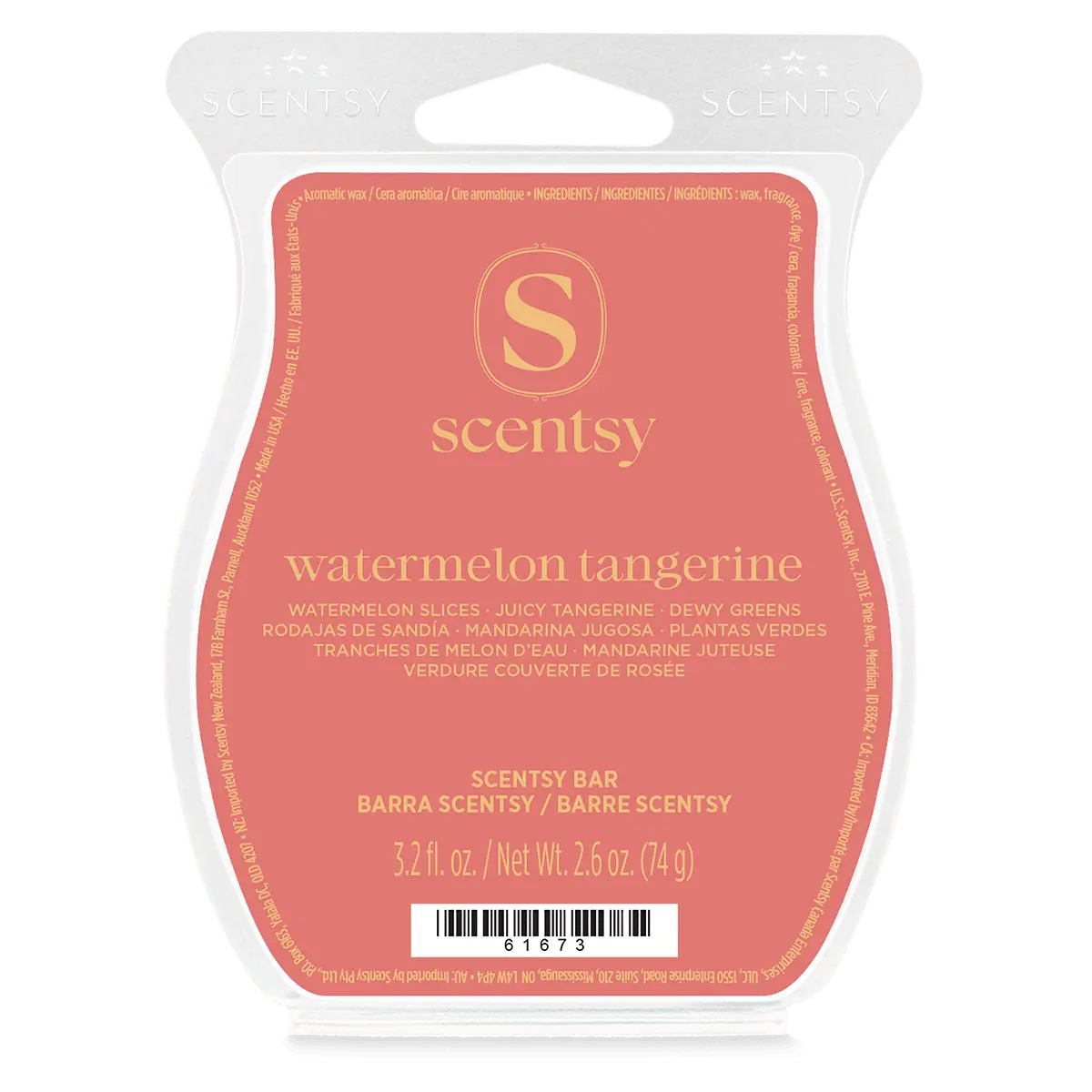 Watermelon Tangerine Scentsy Bar Watermelon Tangerine Scentsy Wax Bar