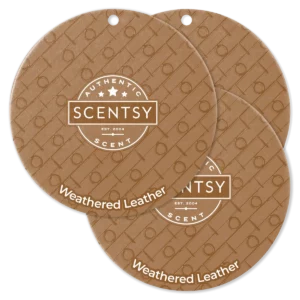 Weathered Leather Scentsy Scent Circle 3 Pack Bundle