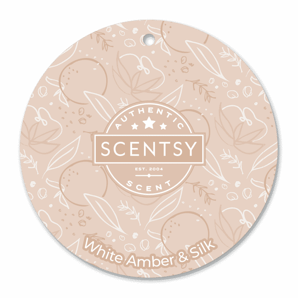 White Amber Silk Scentsy Scent Circle