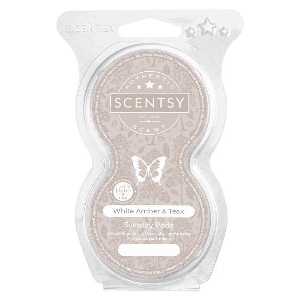 White Amber Teak Scentsy Pods