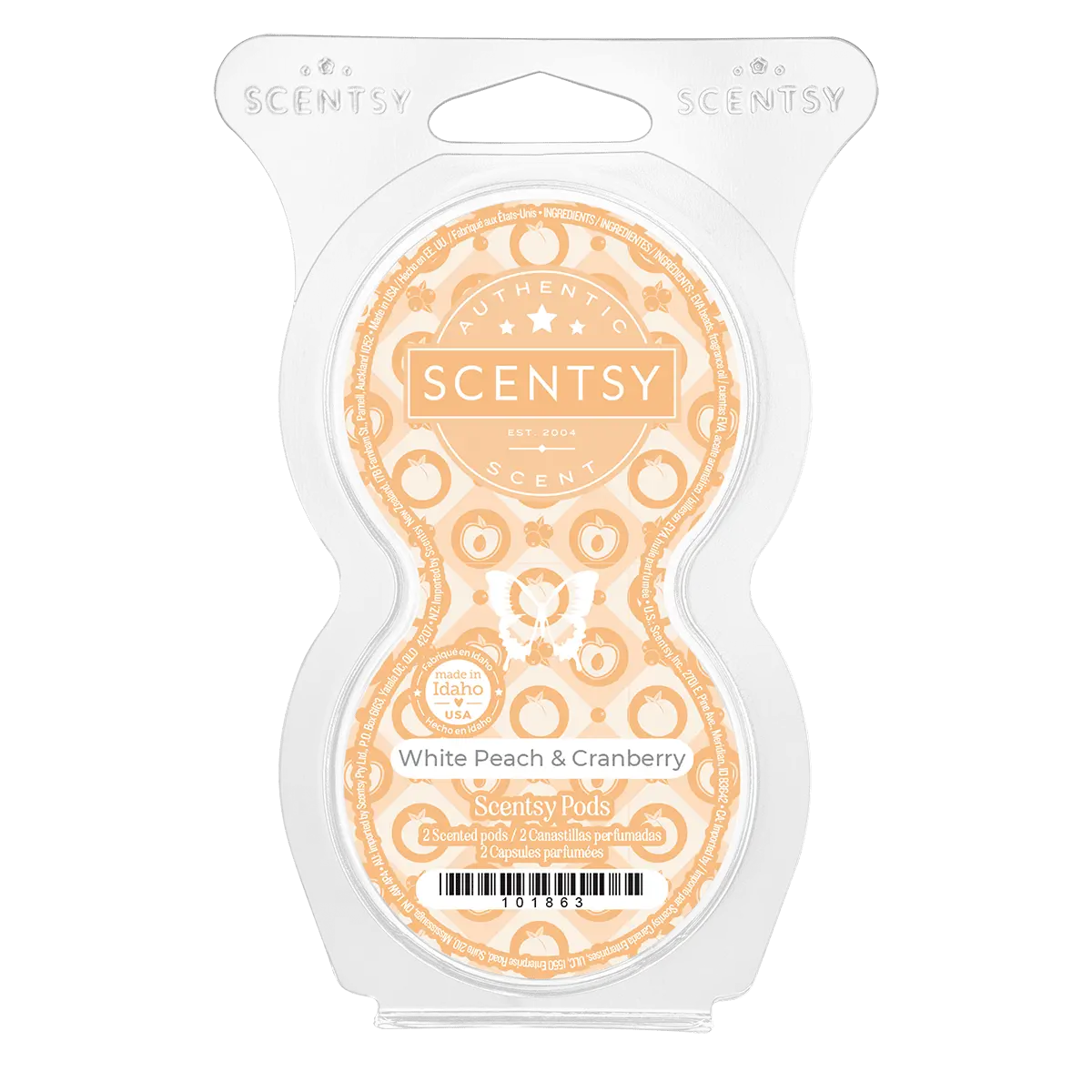 White Peach & Cranberry Scentsy Pods