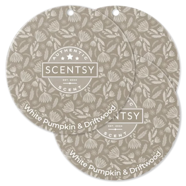 White Pumpkin & Driftwood Scentsy Scent Circle 3 Pack Bundle