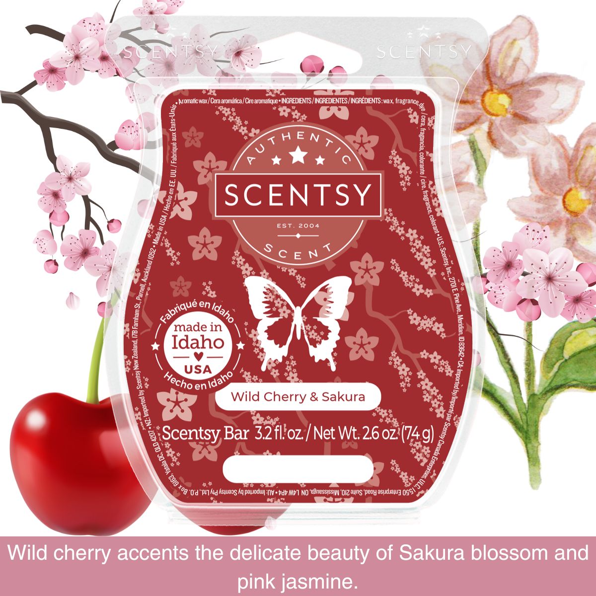 Wild Cherry & Sakura Scentsy Bar