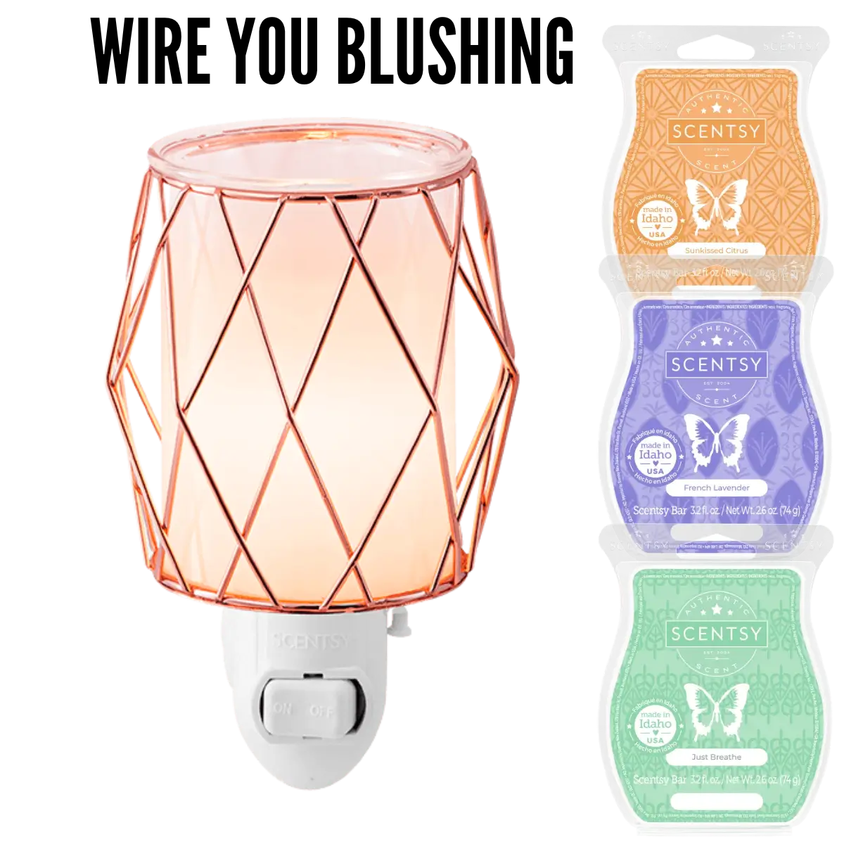 Wire you Blushing Mini Scentsy Warmer Bundle