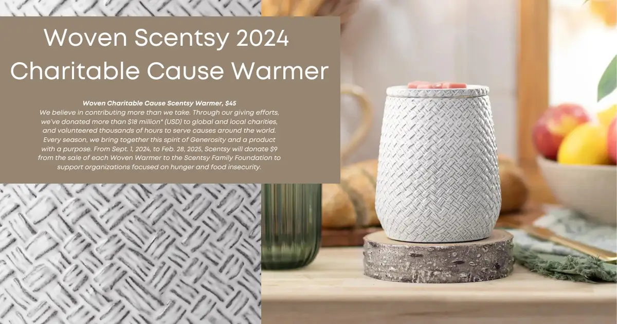 Woven Scentsy Warmer – Scentsy Fall 2024 Charitable Cause